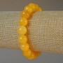 Bracciale al citrino, grani lisci, diametro 10,5 mm, lunghezza 18 cm ± elastico