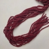 Perline in cristallo ceco rosso scuro, rondelle sfaccettate, diametro 3,5 × 3 mm, lunghezza 36 mm ±, su filo