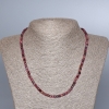 Collana in rubino naturale sfaccettata a cubi da 4 mm, lunghezza 48 cm