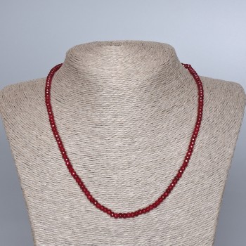Collana in tormalina artificiale sfaccettata a rondelle, diametro 4×3 mm, lunghezza 47 cm +