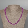 Collana in ametista sintetica sfaccettata, rondella diametro 6×4 mm ±, lunghezza 49 cm
