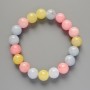 Bracciale Morganite pallina liscia, diametro 10,5 mm, lunghezza 18 cm ± (elastico)