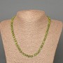 Collana in prehnite naturale con cubi sfaccettati, diametro 5 mm ±, lunghezza 49 cm ±