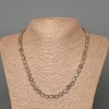 Collana in labradorite, pietra naturale, cubo sfaccettato, diametro circa 6 mm, lunghezza circa 49 cm