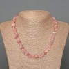 Collana in quarzo turmalinato, chips di pietra naturale, diametro 8×3 mm, lunghezza 47 cm