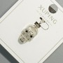 Ciondolo teschio Xuping, diametro 9×16 mm ±, lunghezza 23 mm ±, rodiato