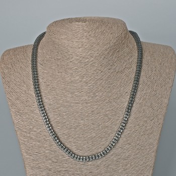 Collana di ematite Fiore, diametro 6x3 mm +-, lunghezza 50 cm+