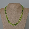 Collana di cristallo verde tonalizzato al diopsido cromato, sfaccettata, diametro 10×12 mm ±, lunghezza 49 cm ±