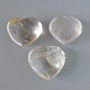 "Cuore" Cristallo di roccia souvenir, pietra naturale, diametro assortito 36x27 mm +/- da 25 g. (per 100 g)