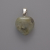 Pendente «Cuore» in labradorite, diametro 15×15×6 mm ±, lunghezza 23 mm ±