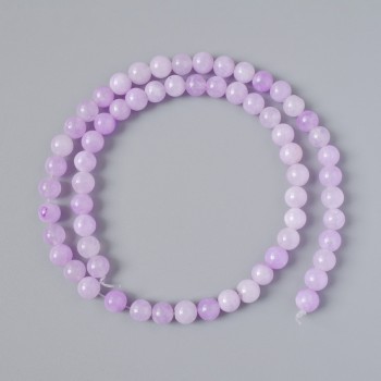 Perle Kunzite artificiali, sfere lisce, diametro 6 mm + -, lunghezza 37 cm + - su filo