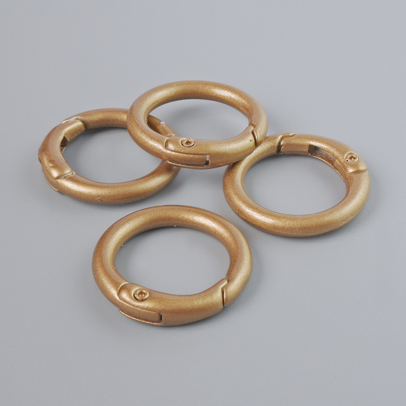 Chiusura a moschettone, colore bronzo, metallo 25 mm