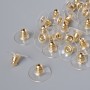 Chiusure per orecchini, diametro 12 mm, confezione da 32 pezzi, colore dorato del metallo