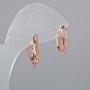 Ganci per orecchini dal colore oro rosa 17×12×5 mm, 1 paio