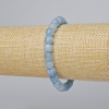 Bracciale in acquamarina, pietra naturale tagliata a cubo, diametro 7,5 mm ±, lunghezza 18 cm ± (elastico)