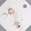 Orecchino clip Xuping con strass bianchi, diametro 8,5×14 mm +/- Oro 18K