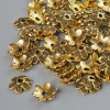 Terminali dorati per gioielli, diametro 7x2 mm, foro 1,5 mm, confezione circa 20 g ±, colore dorato del metallo ~120 pezzi