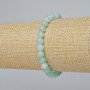 Bracciale amazonite (acrilico artificiale) perline lisce, diametro 6,5 mm, lunghezza 18 cm ± (elastico)