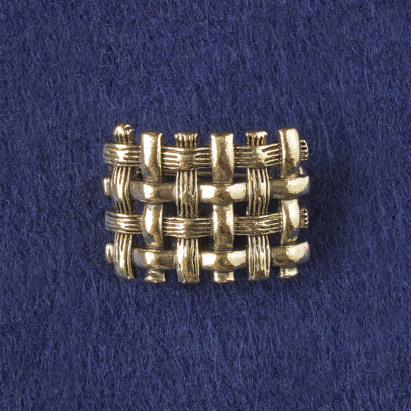 Spilla Accento in metallo dorato scuro 16x22 mm+