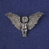 Spilla-pendente Angelo metallo argentato 33×51 mm+