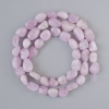 Perline kunzite naturali, forma a galet, diametro 6×9 mm, lunghezza circa 40 cm, su filo