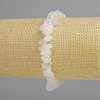 Braccialetto in cristallo di roccia naturale, granuli, diametro 8x4 mm +-, lunghezza 18 cm +- (elastico)