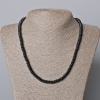 Collana in scungite artificiale, rondelle lisce, diametro 6×3 mm, lunghezza 45–48 cm