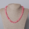 Collana in turmalina sintetica (palline lisce), diametro 8 mm ±, lunghezza 45–48 cm ±