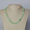 Collana in nefrite, pietra naturale a forma di cuore, diametro 10x10x5 mm ±, lunghezza 45-47 cm ±