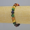 Bracciale «Occhio di gatto» assortito in pietra naturale, perle lisce, diametro 8,5 mm ± (elastico), lunghezza 18 cm+