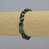 Bracciale in ossidiana solare, pietra naturale, perline sfaccettate, diametro 8×10 mm ± (stretch), lunghezza 18 cm+