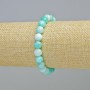 Bracciale Amazonite (artificiale) palline lisce, diametro 8 mm +/- (base elastica), lunghezza 18 cm+