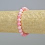 Braccialetto in tormalina sintetica, palline lisce, diametro 8 mm ±, base elastica, lunghezza 18 cm+