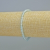Bracciale in topazio naturale, pietra sfaccettata a cubo, diametro circa 4 mm +/- (elastico), lunghezza 18 cm+