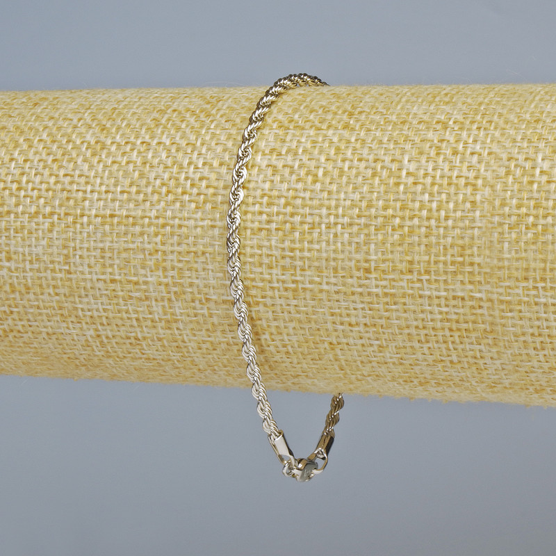 Bracciale Xuping Rodio, spessore 2,5 mm, lunghezza 19 cm