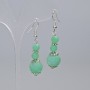Orecchini Amazonite palline lisce, diametro 12 mm e 6 mm ±, lunghezza 48 mm ±, con inserti in metallo