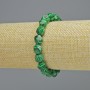 Bracciale in malachite multifaccettato, elastico 18 cm