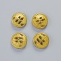 Perla di ematite dorata opaca, diametro 12×4,5 mm ± (4 pezzi)