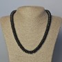 Collana di shungite artificiale, rondella liscia, diametro 10×4,5 mm, lunghezza 45–49 cm