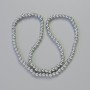 Perline Ematite sfera colore argento, diametro 4mm+-, lunghezza 42cm+- su filo