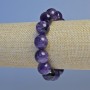 Bracciale ametista con sfere lisce, diametro 14 mm +-, lunghezza 18 cm +- elastico