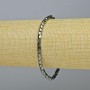 Bracciale in ematite nera esagonale a zigzag, diametro 3,5×3,5 mm, lunghezza 18 cm ± (elasticizzato)