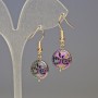 Orecchini in ematite, Albero arcobaleno, diametro 12×4 mm, lunghezza 3,2 cm