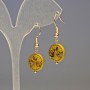Orecchini in ematite «Albero» dorati, diametro 12×4 mm, lunghezza 3,2 cm