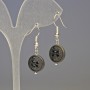 Orecchini in ematite «Albero» neri, diametro 12×4 mm, lunghezza 3,2 cm