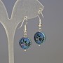 Orecchini in ematite «Albero» blu, diametro 12×4 mm, lunghezza 3,2 cm