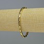 Bracciale in ematite rettangolare dorato, dimensione 8×4 mm, lunghezza 18 cm, elastico