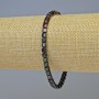 Bracciale in ematite cubetti nero con riflessi petrolio