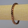 Bracciale in ematite a cubi, colore rame, diametro 6×6 mm, lunghezza 18 cm, elastico