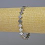 Bracciale in ematite «Croce» colore argento, diametro 8×8×3 mm, lunghezza 18 cm ± elastico